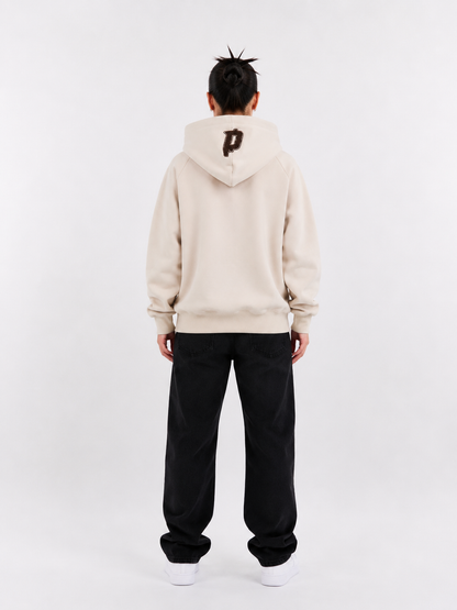 Zip-Hoodie Beige/Braun
