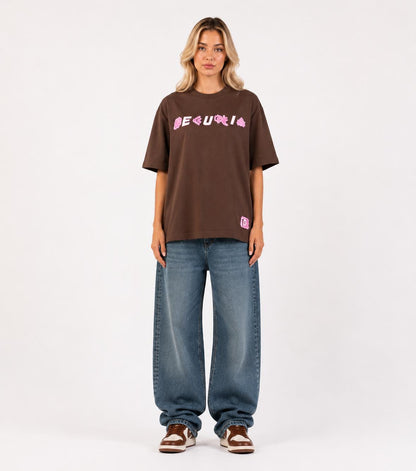 MTWT T-Shirt Braun/Pink