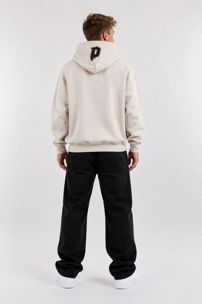 Zip-Hoodie Beige/Braun